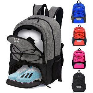 Youth Soccer Bag -  Includes Separate Cleat Shoe and Ball Compartment